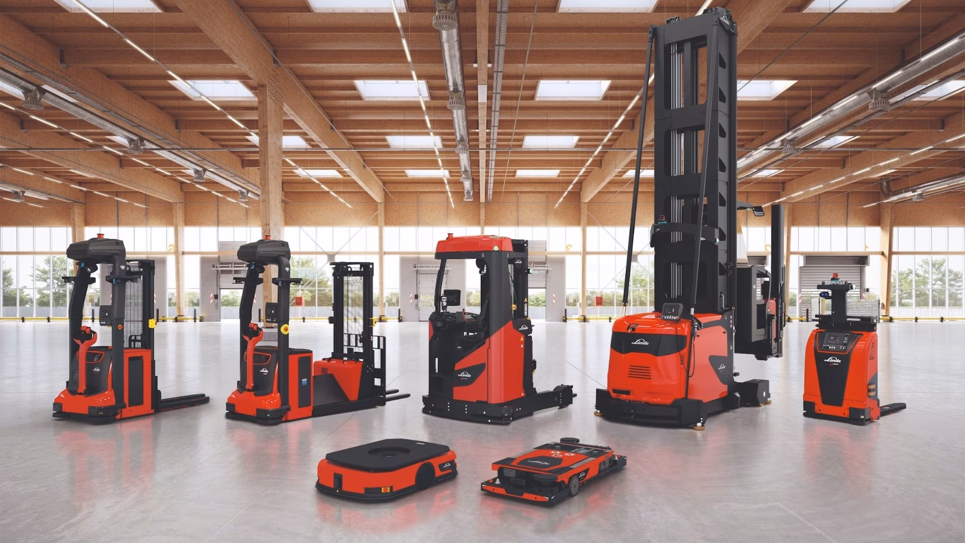 Automatiserade Linde truckar
